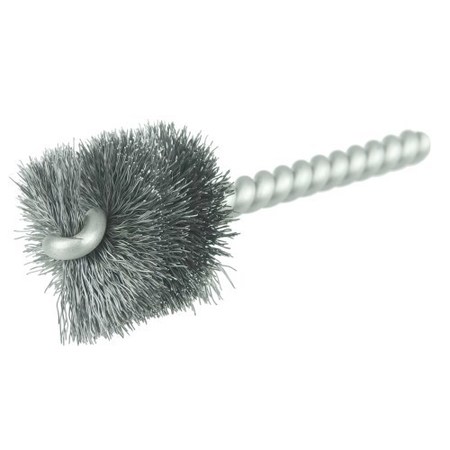 WEILER 1-1/8" Power Tube Brush, .005" Steel Wire Fill, 1" Brush Length 21150